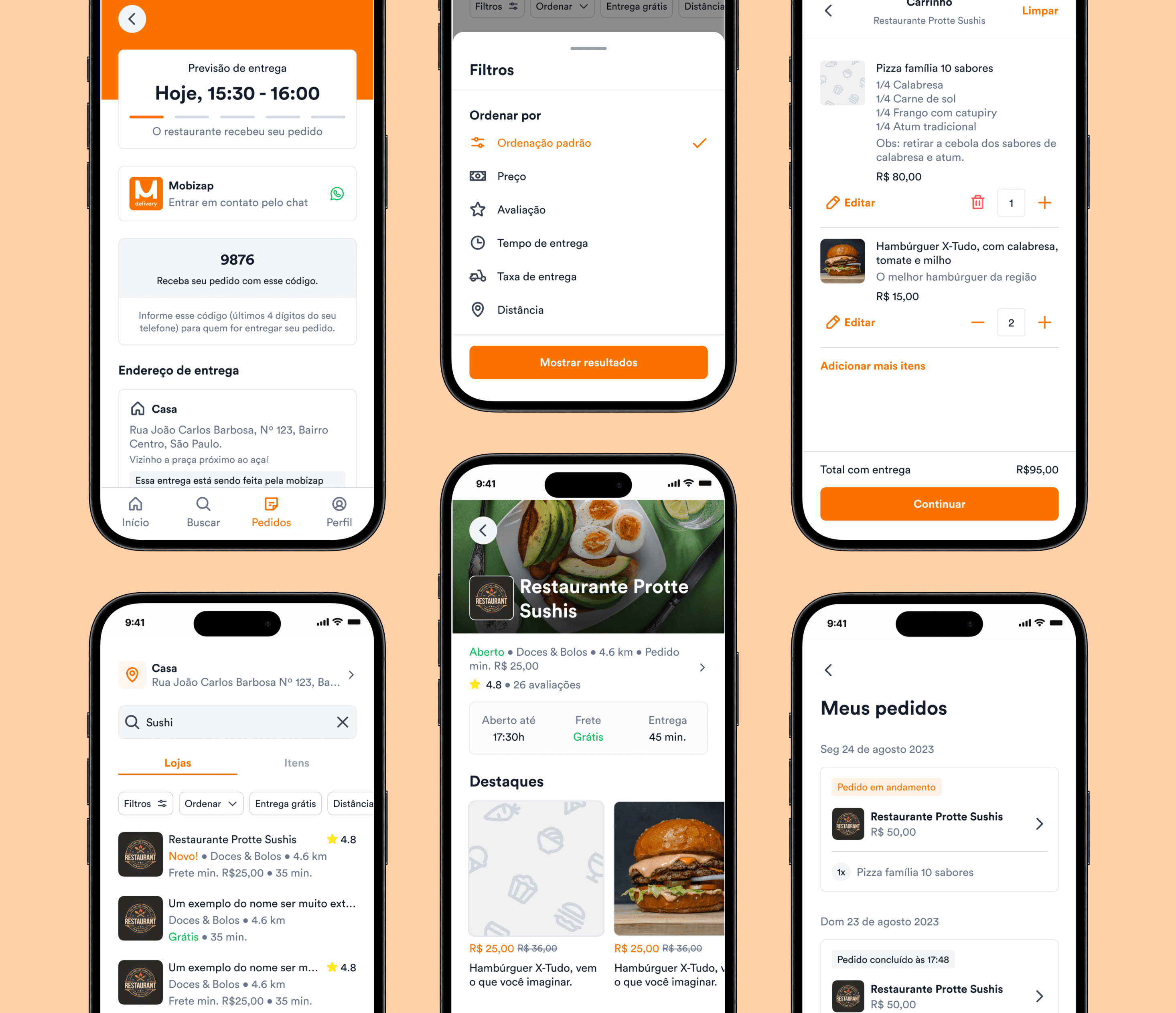 MobizapSP — telas do aplicativo